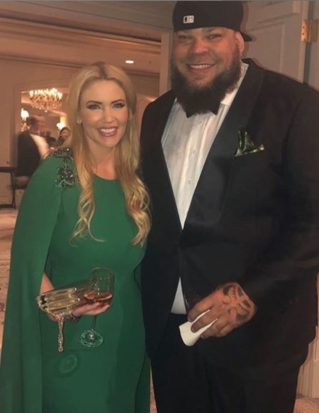 Ingrid Rinck with her boyfriend Tyrus at an event Son of a Saint